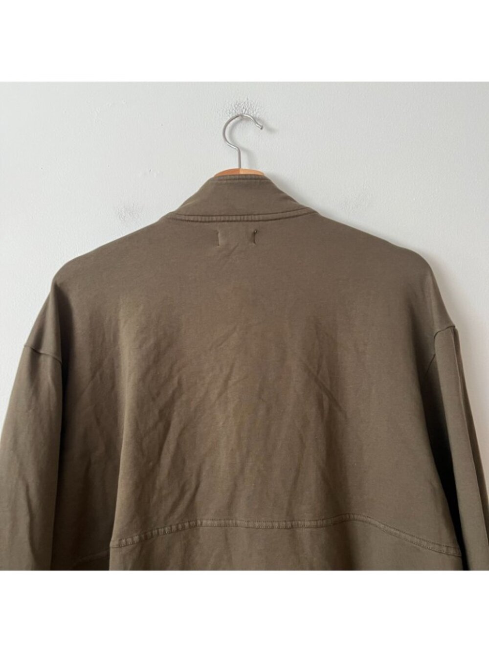 Pact Organic Cotton Studio Quarter Zip Pullover Sweatshirt Green Women's Size 2X - Picture 8 of 8